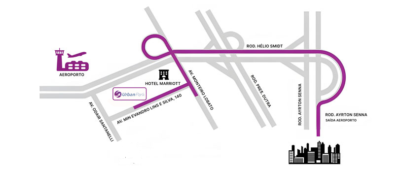 Mapa de Localização - Estacionamento Aeroporto Guarulhos Urban Park